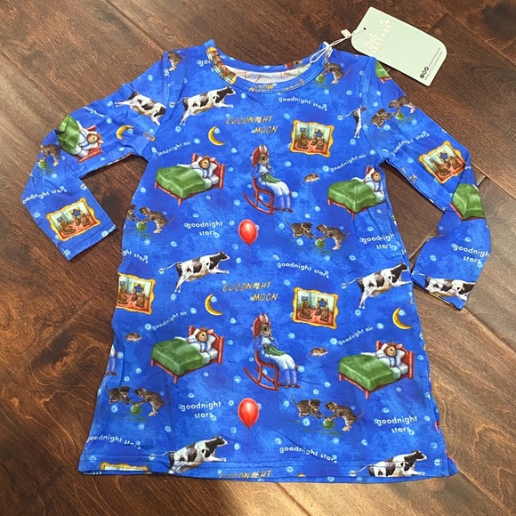 Little Legends Modal Blue Goodnight Moon Lounge Dress Nightgown 2T NWT - Picture 1 of 8